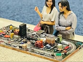 完成品　Nゲージ　リオナ　フィギュア10体　1/64より小　鉄道模型　ジオラマに Amazon | ミニチュアフィギュアに1/18ミニミニ鉄道模型1/64より